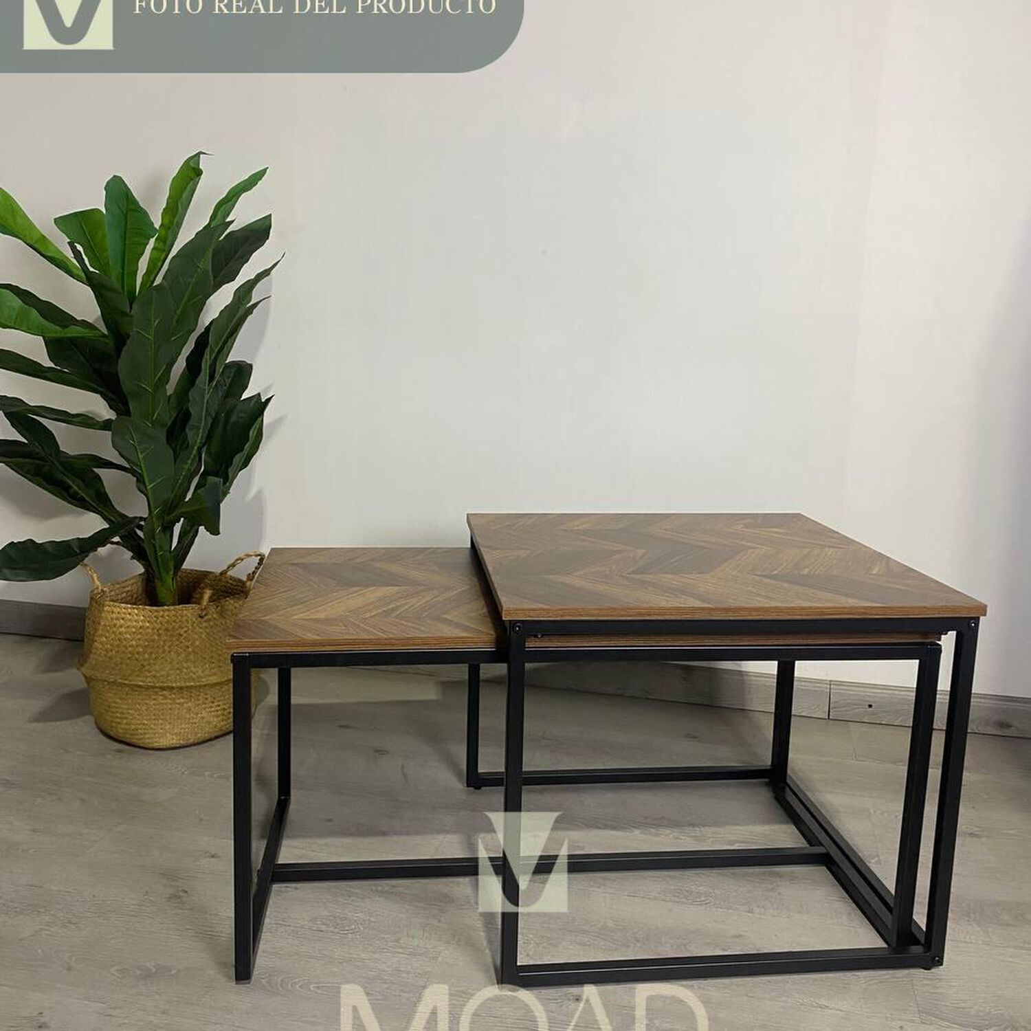 Mesa De Centro Doble Rectangular Madera image number 4.0