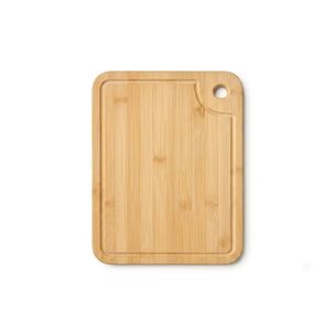 Tabla Cocina Bamb&uacute; Rectangular Antideslizante Con Ranura 28x38cm