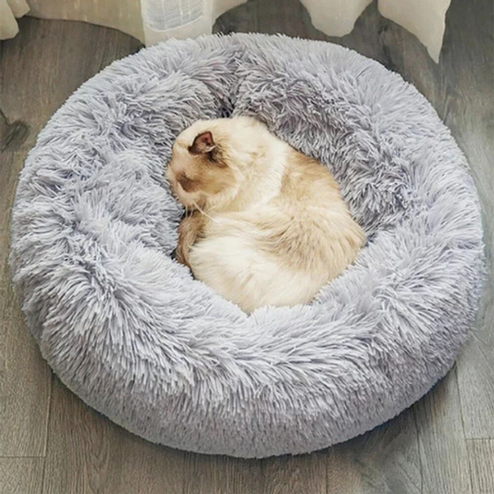 Cama Nido De Felpa Para Mascotas Con Forma De Rosca 50cm image number 3.0