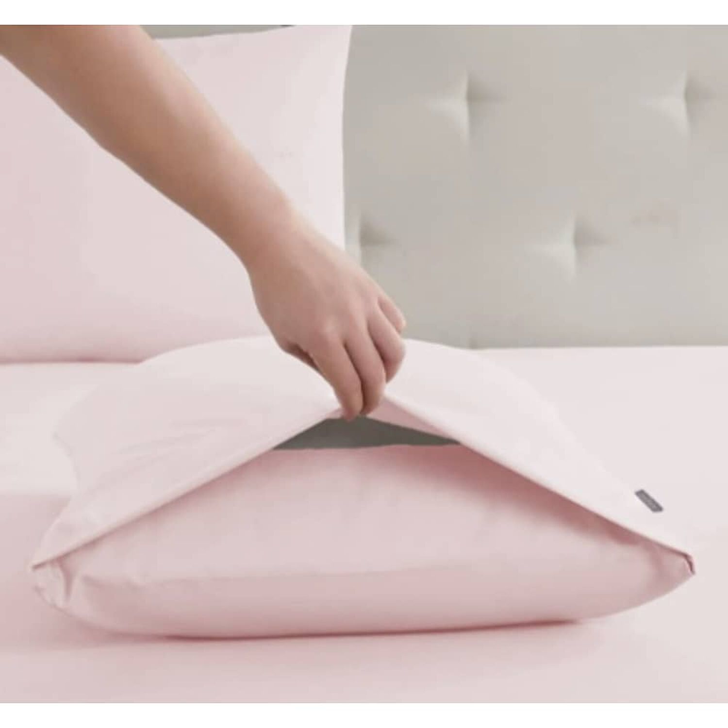 Set 4 Fundas Almohada 50x90 Gris Y Rosa image number 1.0