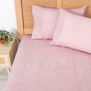 Sabana Broderie Geo 2 P Malva