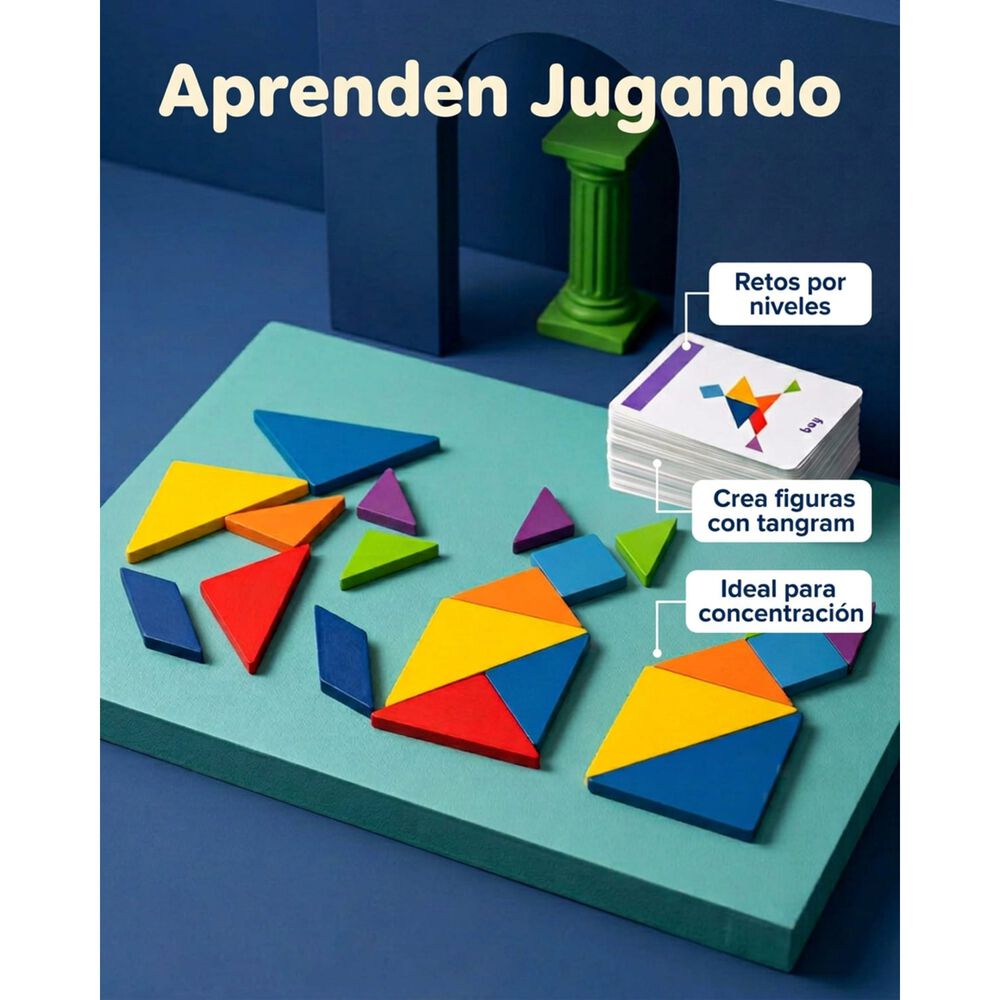 Set Juguete De Madera Rompecabezas Puzzles Ni&ntilde;os 67 Pcs image number 7.0