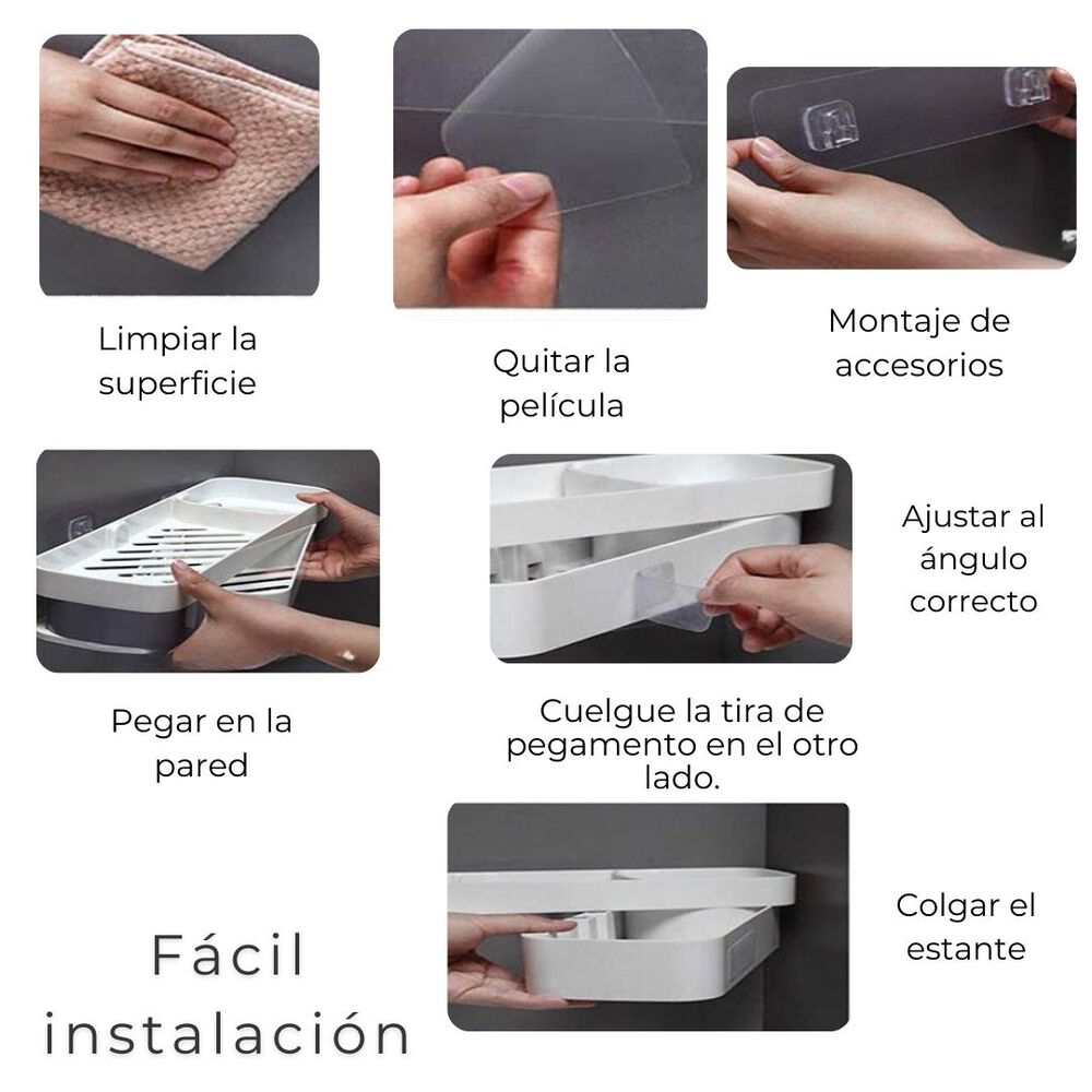 Organizador Esquinero Ajustable Multiuso Para Baño Y Cocina image number 4.0