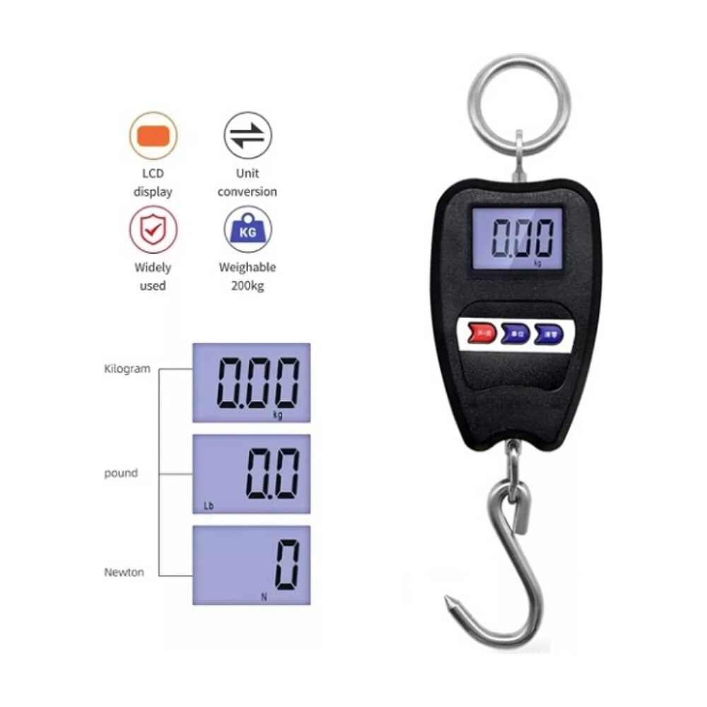 Balanza Mini Pesa Digital Colgante De 200 Kilos image number 2.0