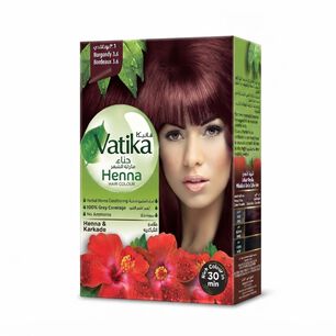 Vatika Henna Tintura Coloraci&oacute;n Borgo&ntilde;a 6 Sachets