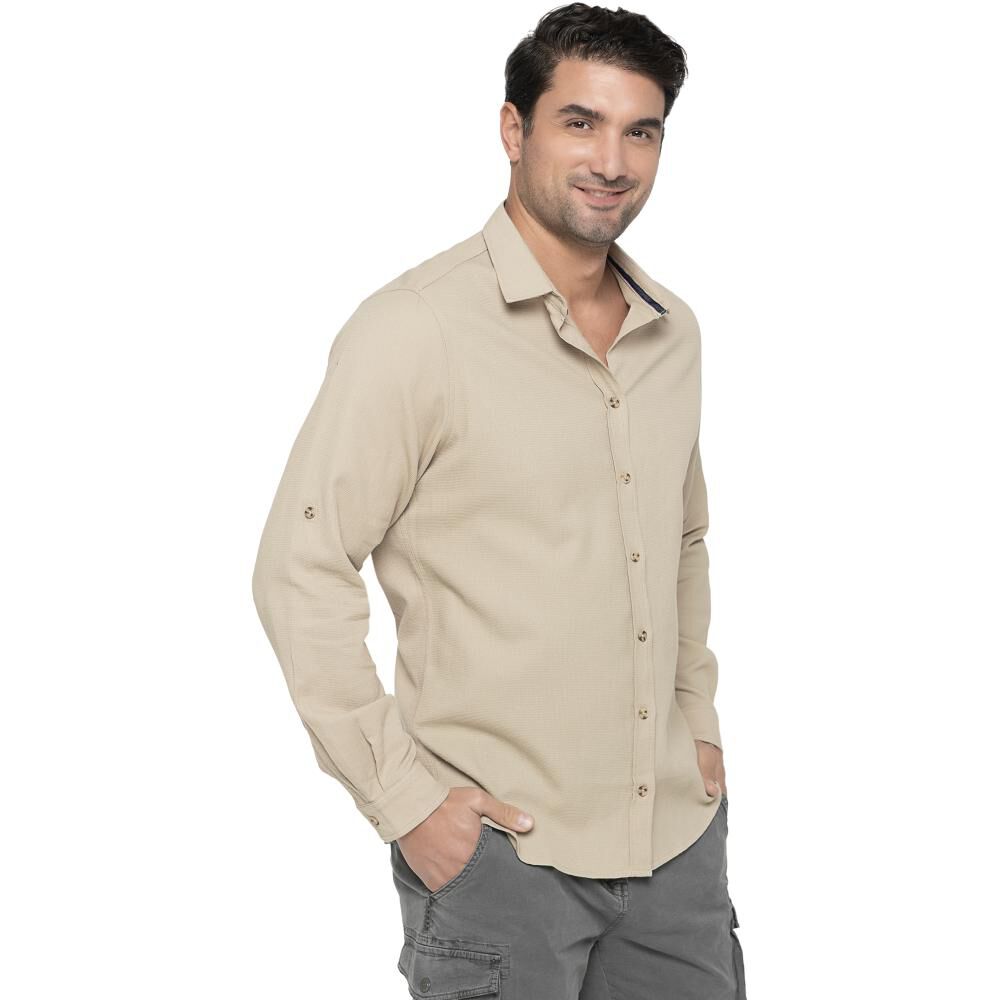 Camisa Texturizada Manga Larga Hombre Panama Jack image number 4.0