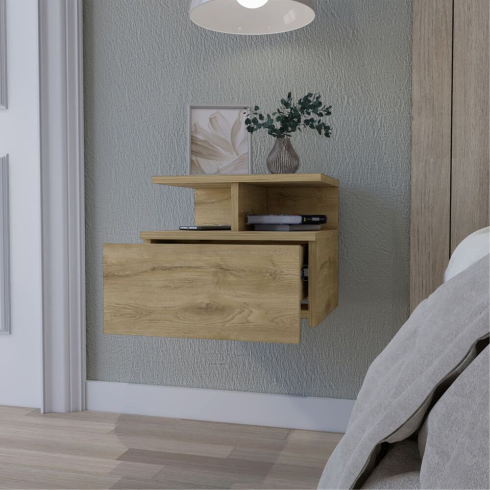 Velador Flotante 1 Caj&oacute;n Fm-007c - Cafe Claro image number 5.0