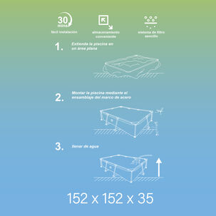 Piscina Estructural 152x152x33cm Besplash