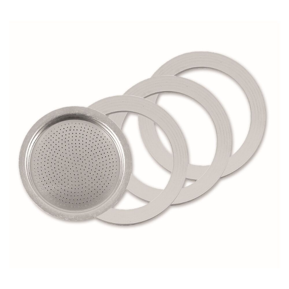 Filtro Acero Inox-2 Juntas Silicona -cafetera 4 Tazas Steel Express image number 0.0