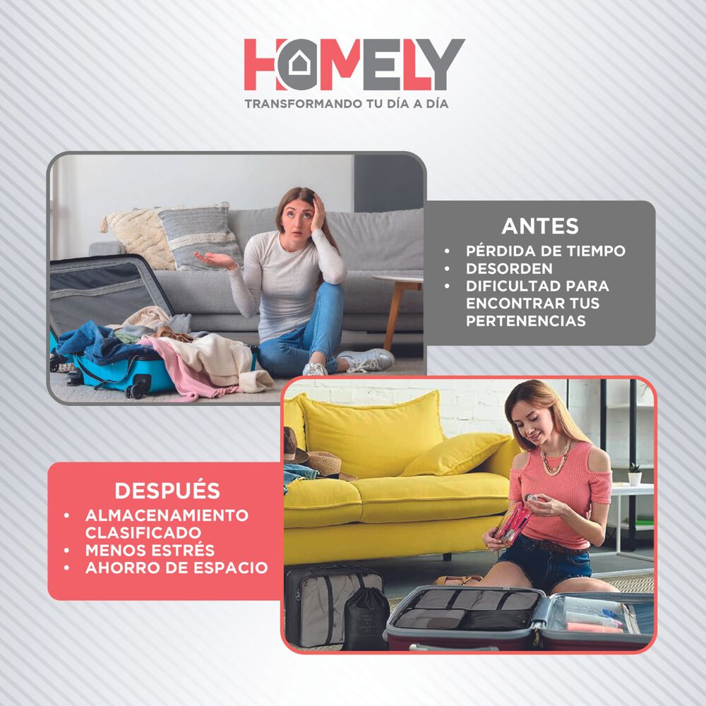 Bolsas Organizadoras Maleta Viaje Homely Set 8 Bolsas image number 6.0