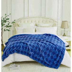 Cobertor Sherpa 2 Plazas Azul