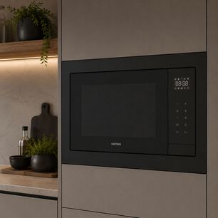 Horno Microondas Empotrable Gr&ouml;ner Black Glass Grill 25l