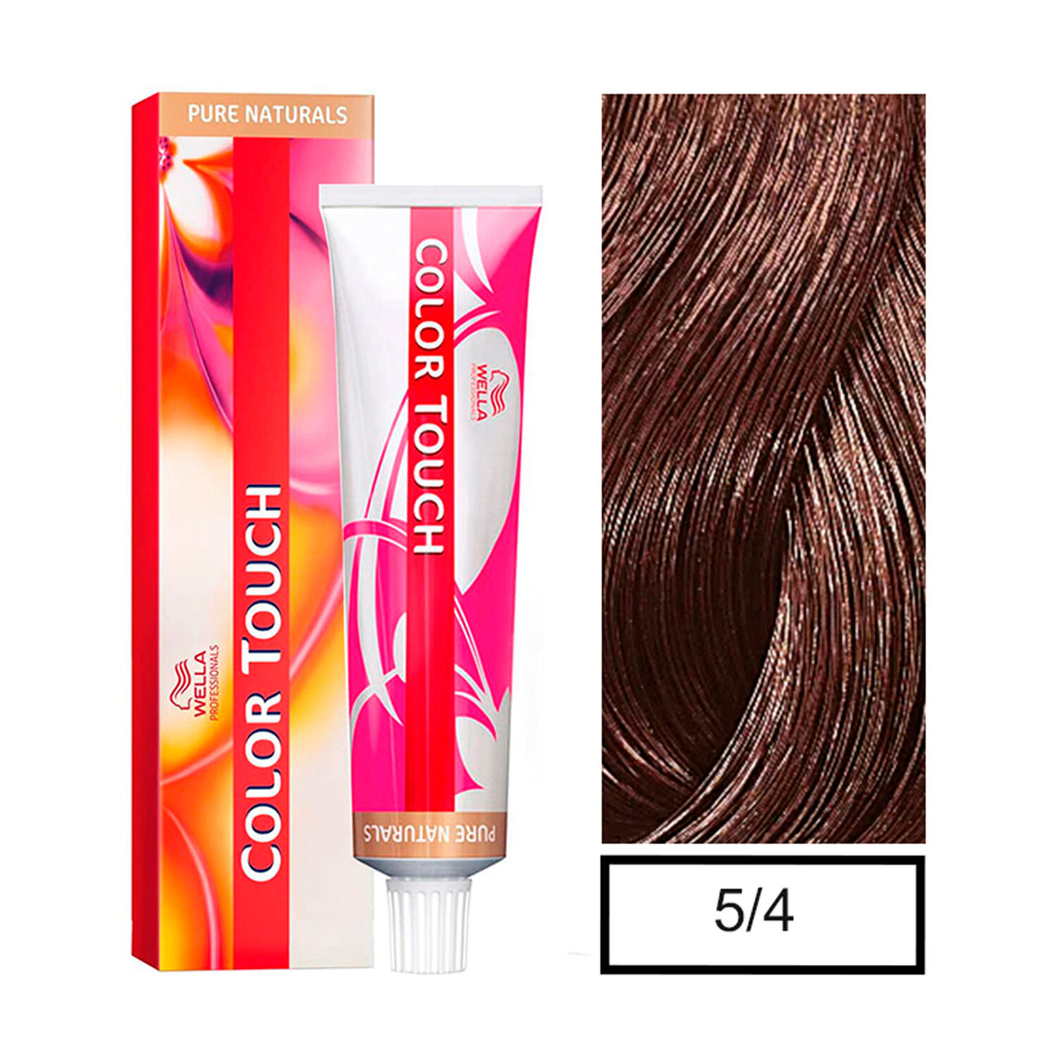 Wella - Tintura Semipermanente Color Touch 5/4 Casta&ntilde;o Claro Rojo 60gr + Per&oacute;xido En Crema De 1,9% image number 0.0