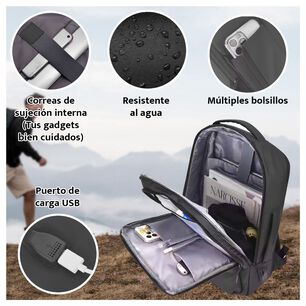 Mochila Ejecutiva Hombre Mujer Antirrobo Impermeable Con Puerto Usb