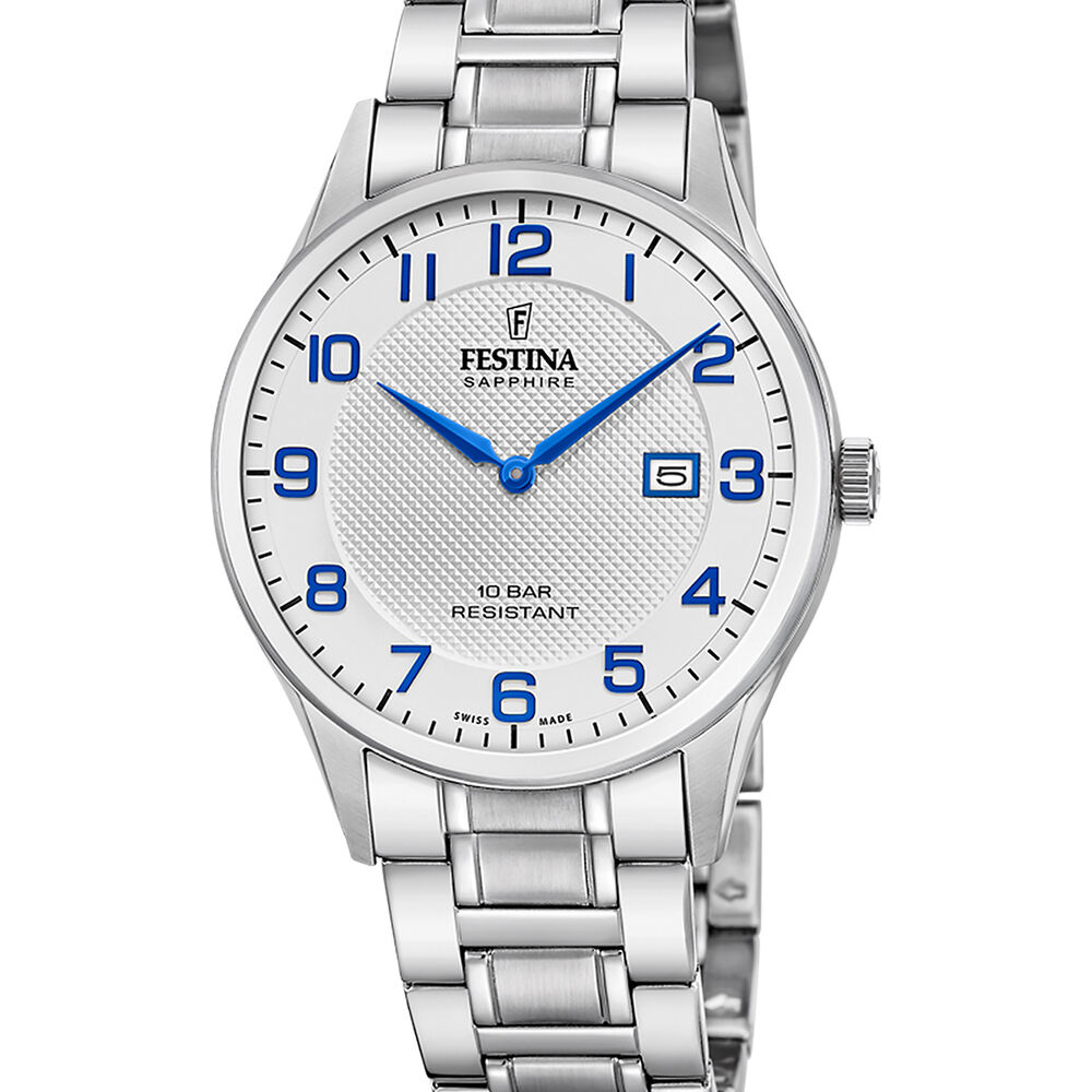 Reloj F20067/1 Festina Swiss Plata Hombre Acero Clásico image number 0.0