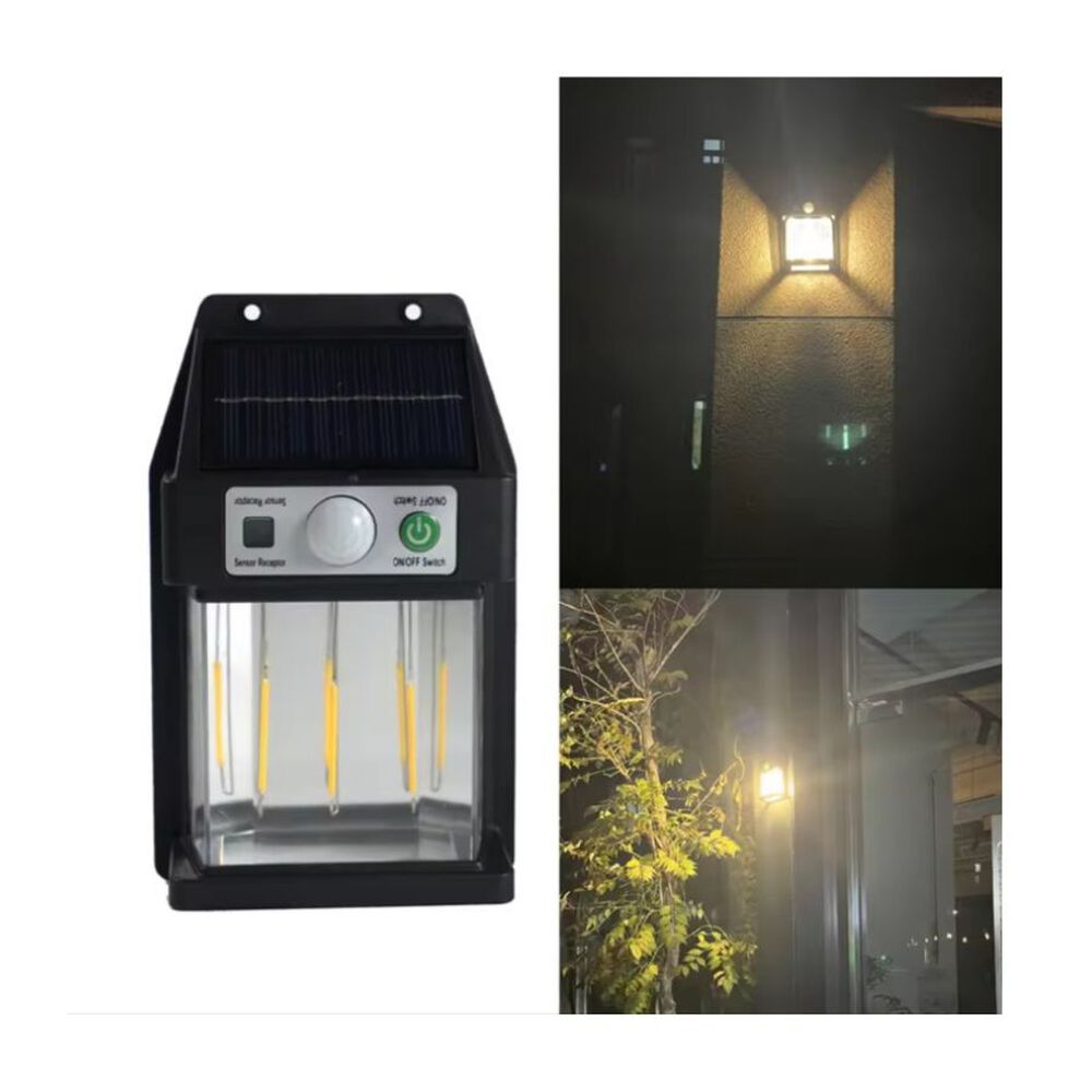 Lampara De Pared Solar Yx-666 1w Luz Led Negro Interiores image number 1.0
