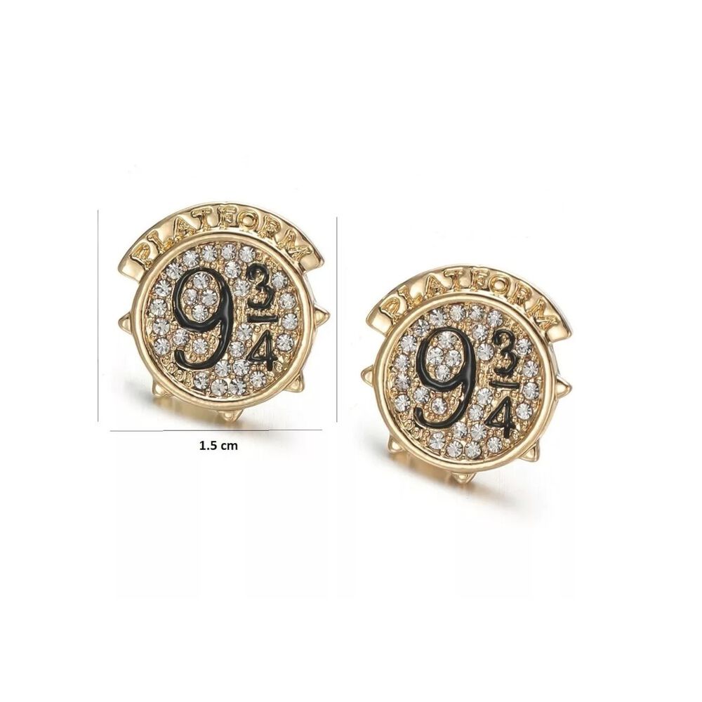 Set Collar + Aros Plataforma 9 3/4 Gold Harry Potter image number 3.0