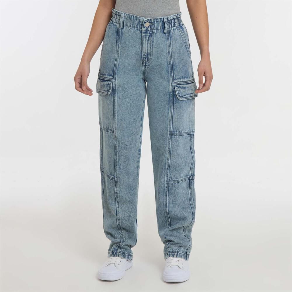 Jeans Tiro Medio Cargo Mujer Freedom image number 0.0