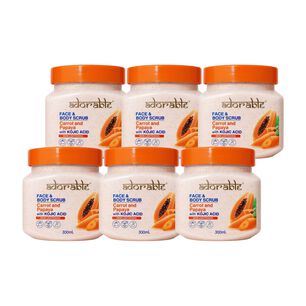Pack Adorable 6 Exfoliantes Zanahoria-papaya & &Aacute;cido K&oacute;jico 300ml