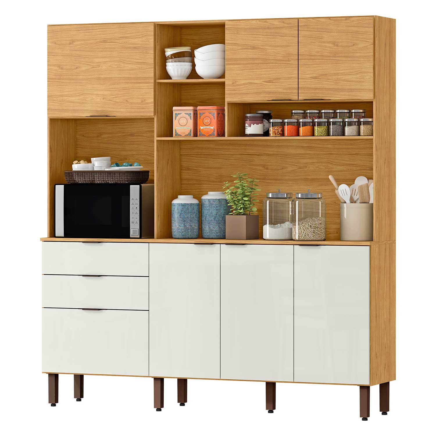 Kit Mueble De Cocina Magnolia Marrocos/ Off White 195x38x177,9 image number 3.0