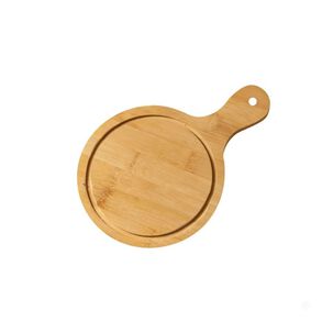 Tabla De Madera Para Pizza Y Picoteo 18x26cm Bamb&uacute;