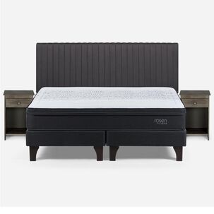 Cama Europea Rosen Tempo / King / Base Normal + Set De Maderas