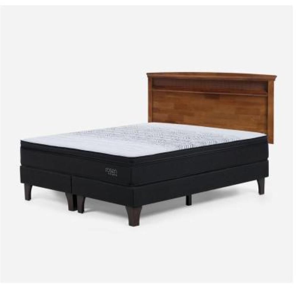 Cama Europea Rosen Tempo / 2 Plazas / Base Dividida + Respaldo Veneto image number 8.0