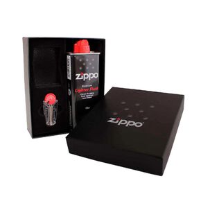Pack Bencina 125ml + 6 Piedras + Caja De Regalo Zippo.