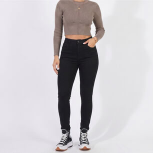Jeans Pantalon Skinny Forro Polar Mujer