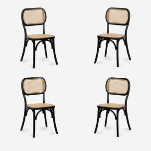 Pack 4 Sillas Madera De Comedor Thonet Viena