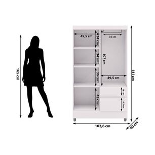 Cl&oacute;set Vekkahome Ideal / 4 Puertas / 2 Cajones