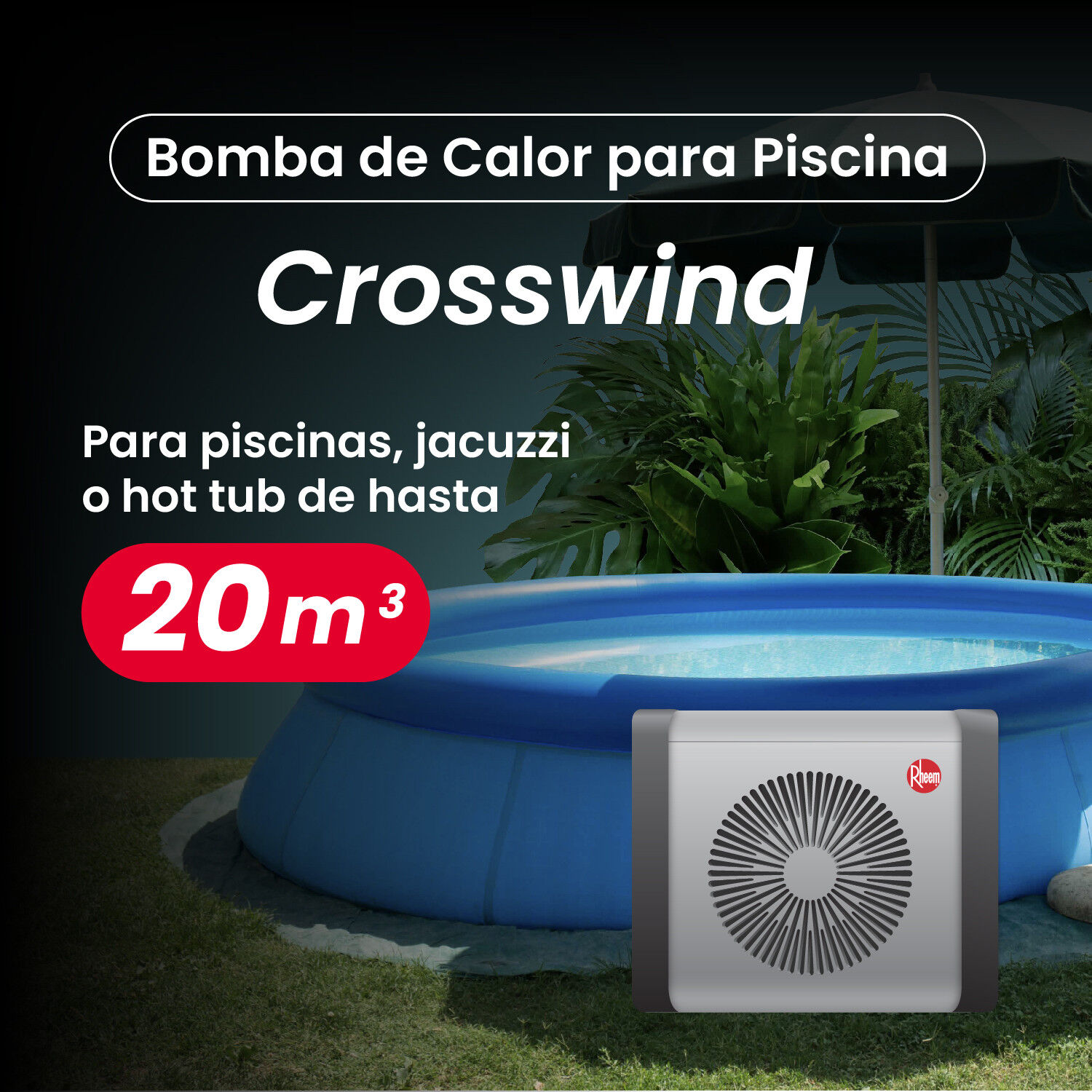 Bomba De Calor Piscina Crosswind 20m3 Rheem image number 5.0