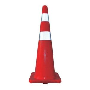 Cono De Seguridad 36 Pulgadas Doble Cinta Reflectante Pvc