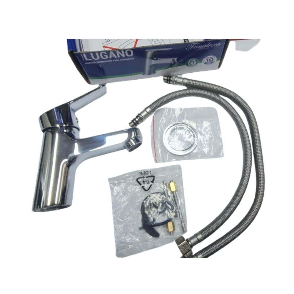 Llave Monomando Lavamanos Lugano Fanaloza Garantia 10 Años Ahorro De Agua image number 1.0