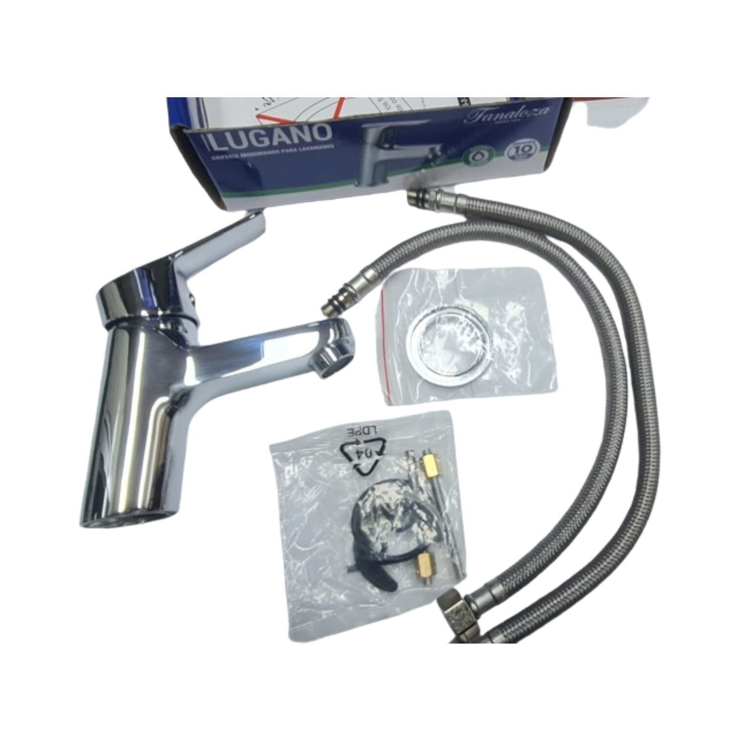 Llave Monomando Lavamanos Lugano Fanaloza Garantia 10 A&ntilde;os Ahorro De Agua image number 1.0