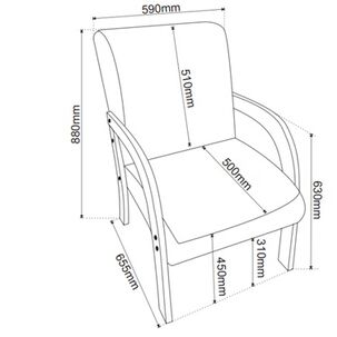 Poltrona Paris Cafe 88 X 59 X 65,5 Cm