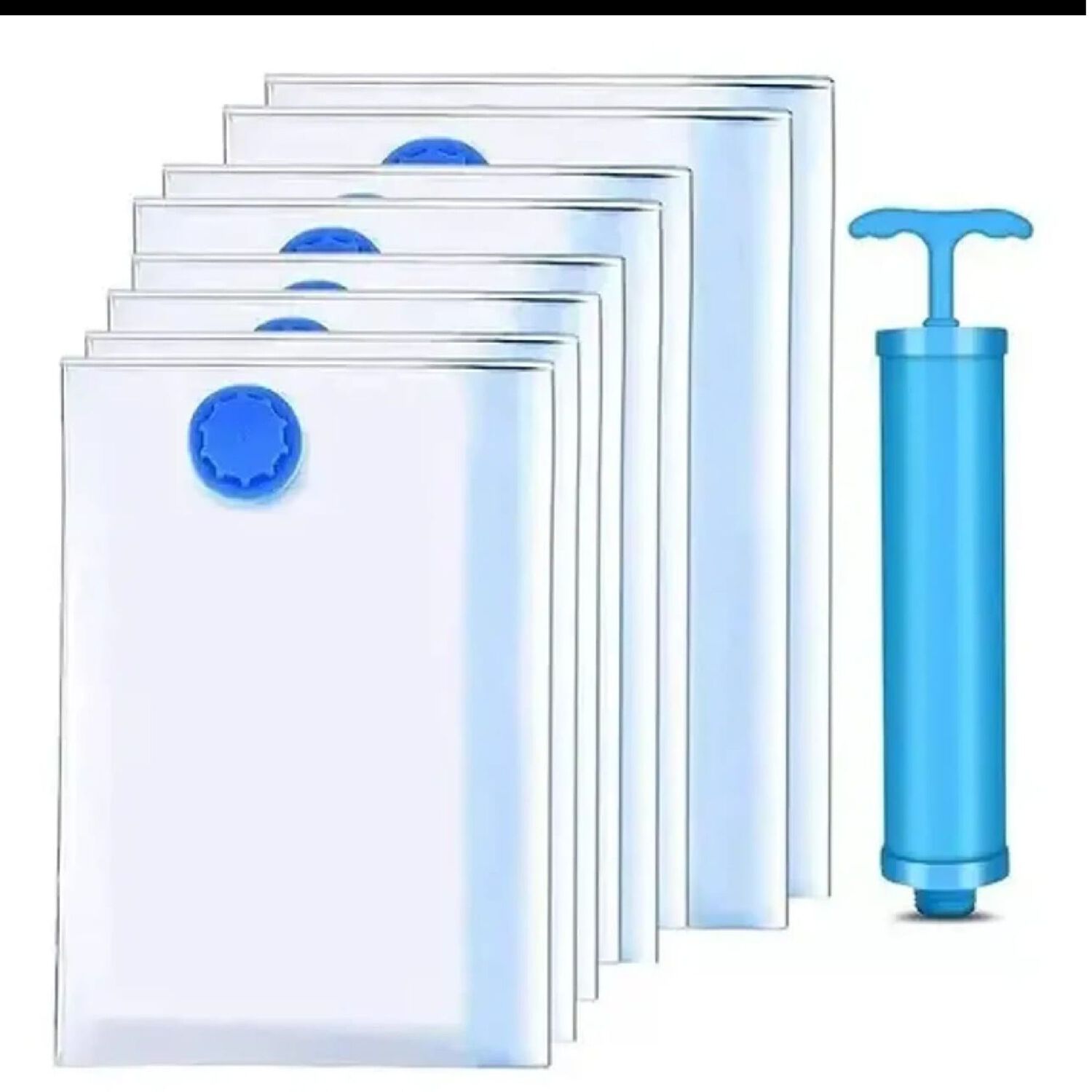 Pack De 5 Bolsas De Almacenamiento Al Vac&iacute;o Con Bomba Manual . image number 1.0