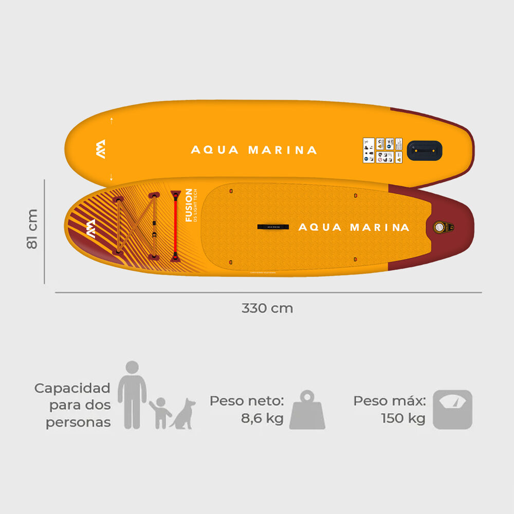 Stand Up Paddle Inflable Aqua Marina Fusion Sup 10'1'" image number 2.0
