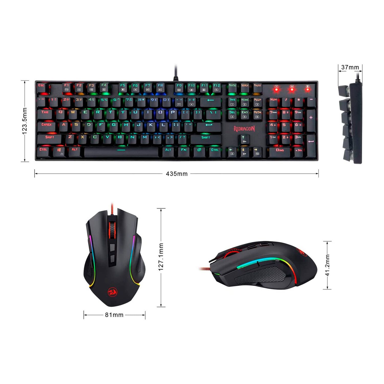 Kit Gamer Redragon Teclado Mec&aacute;nico Mitra + Mouse Griffin image number 4.0
