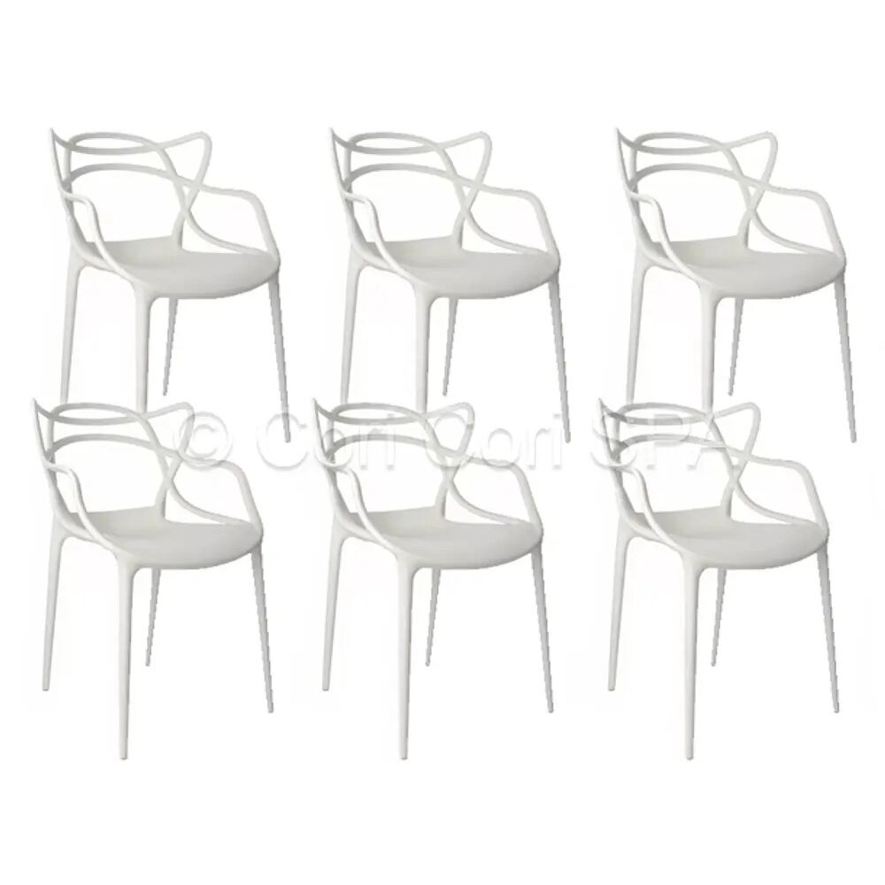 Pack 6 Sillas Master Blanco image number 0.0
