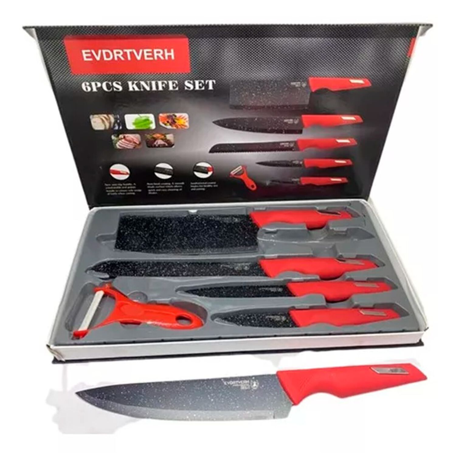 Set De 6 Cuchillos Profesionales Para Chef Y Cocina image number 1.0