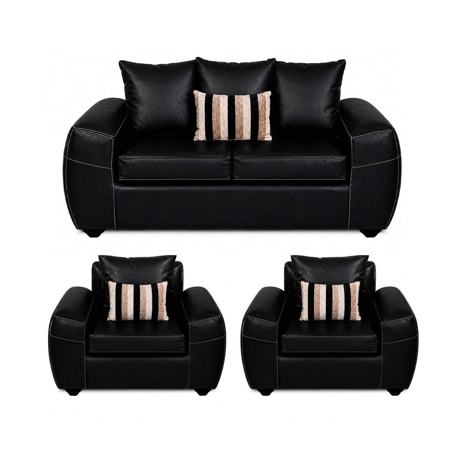 Juego De Living Elegant Detail Houston Pu / 4 Cuerpos image number 0.0