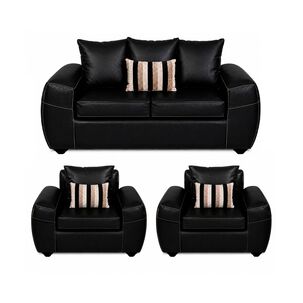 Juego De Living Elegant Detail Houston Pu / 4 Cuerpos