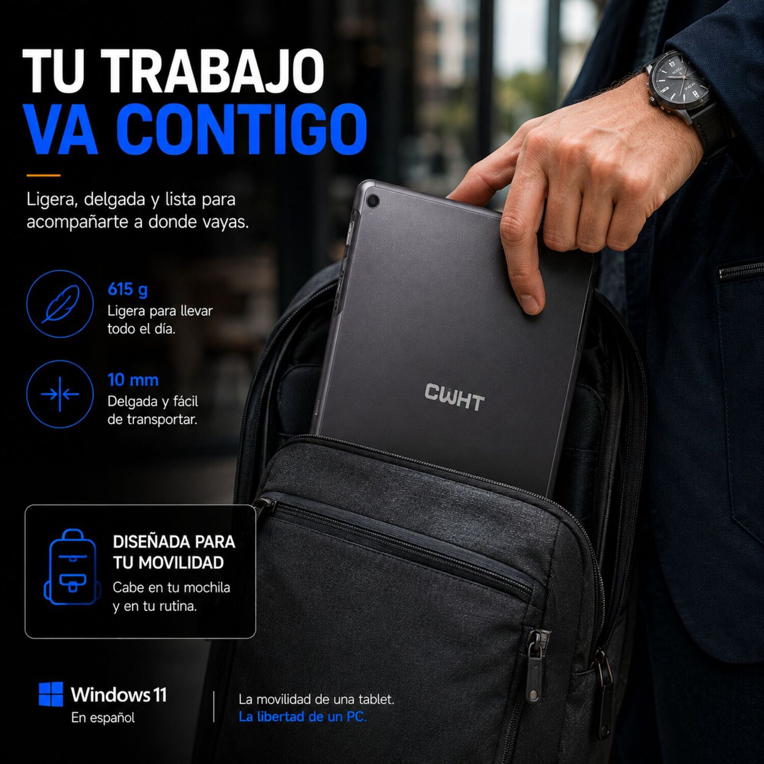 Tablet Cwht N102a Windows 11 256gb Ssd 8gb Ram Teclado image number 8.0