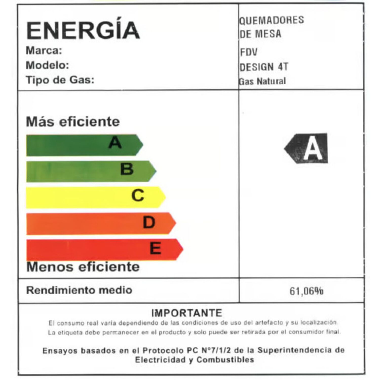 Encimera A Gas Licuado Design 60 Cm Fdv: 4 Quemadores, 1 Triple Corona image number 11.0