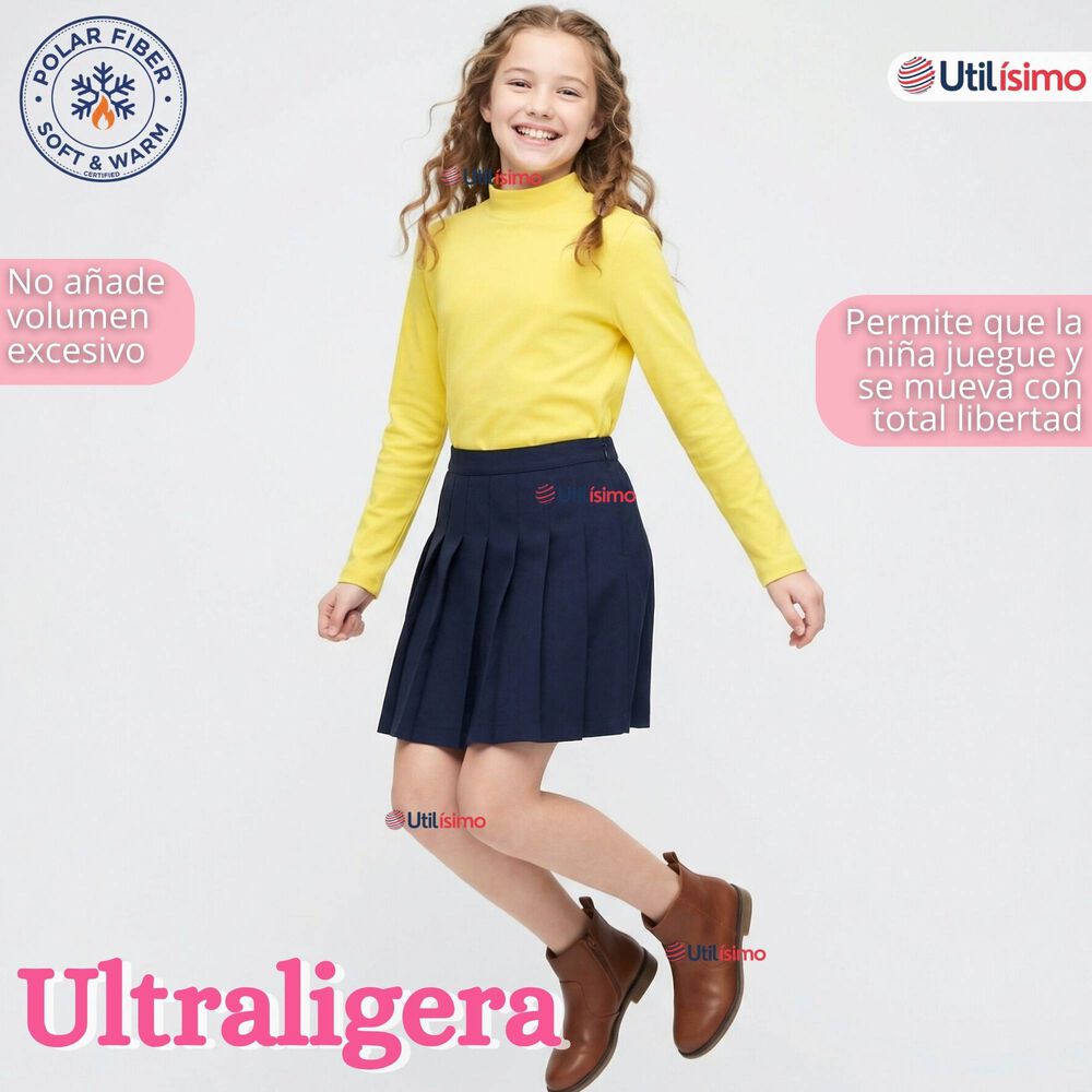 Pack 6 Poleras Camisetas Polar Primera Capa Cuello Beatle Manga Larga Colores Surtido Ni&ntilde;a image number 7.0