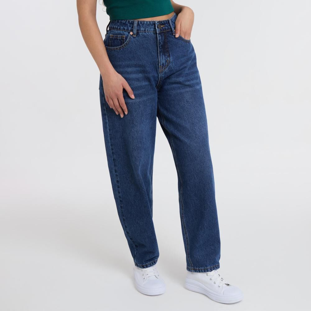 Jeans Tiro Medio Barrel Mujer Freedom image number 2.0