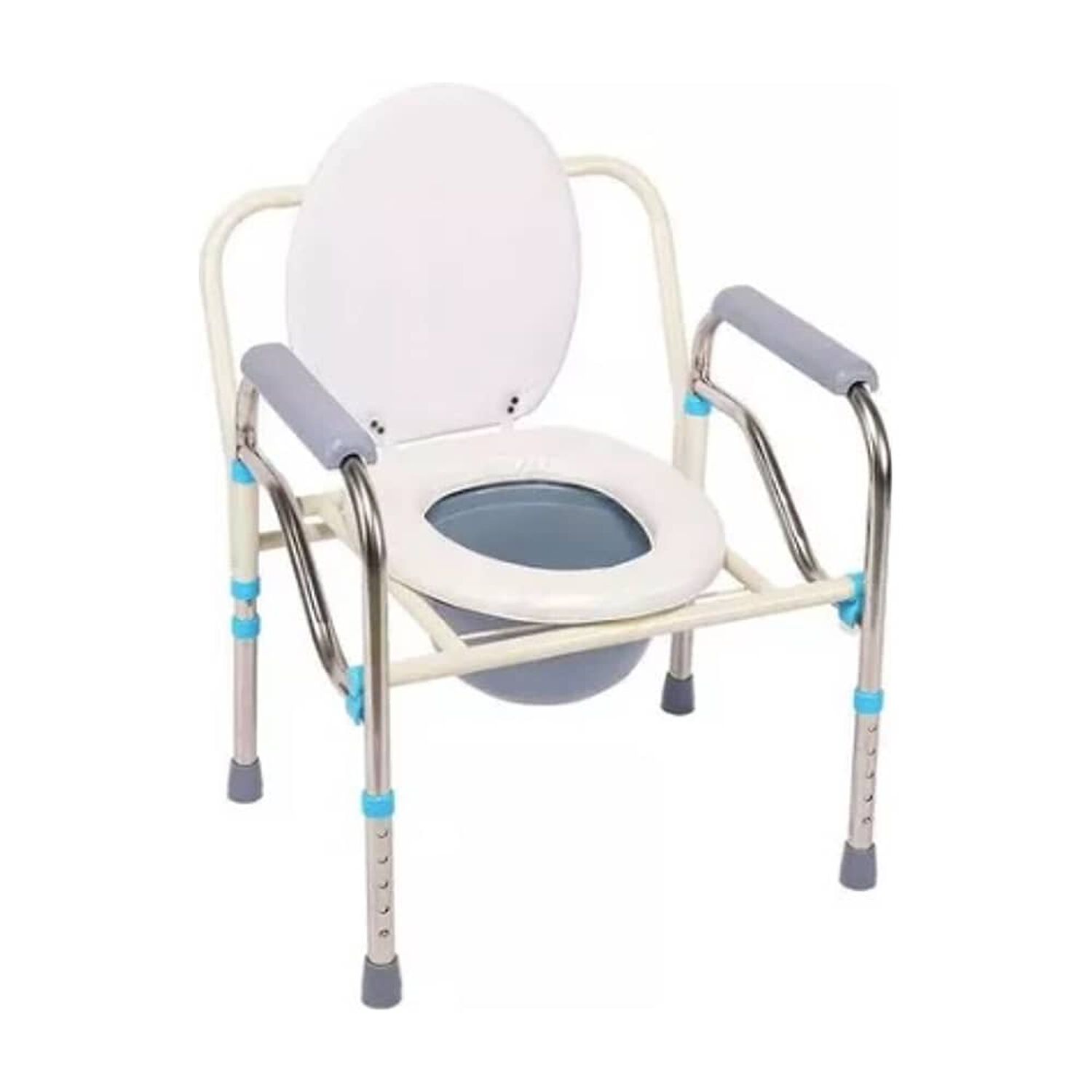 Ba&ntilde;o Inodoro W.c Port&aacute;til Plegable Silla Ducha Color Blanco image number 0.0