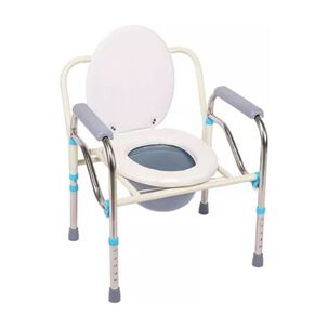 Ba&ntilde;o Inodoro W.c Port&aacute;til Plegable Silla Ducha Color Blanco