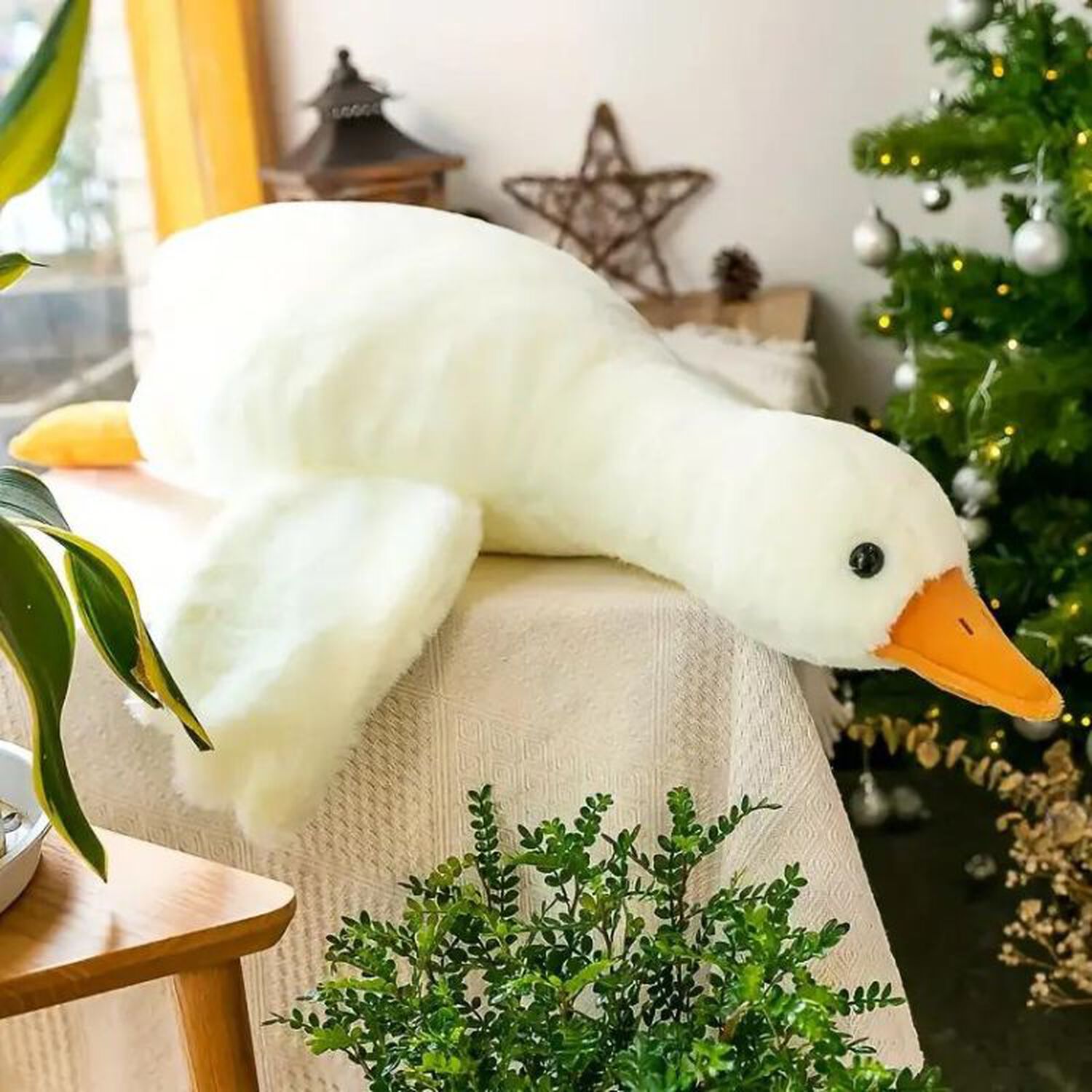 Peluche Ganso De Felpa Kawaii Almohada Gigante Suave 160cm image number 5.0